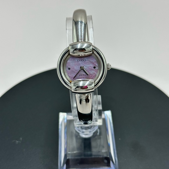 GUCCI Watch Ladies Gucci 1400L Pink Silver YA014513 - Picture 3 of 8